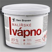 DEN BRAVEN Malířské vápno bílé 89% bělost 11 kg